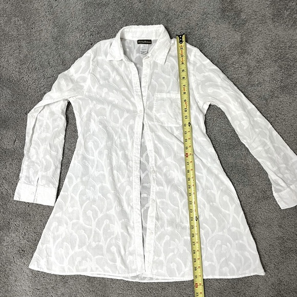 TommyBahama Swim cover up - white cotton button down - size medium - Picture 6 of 12